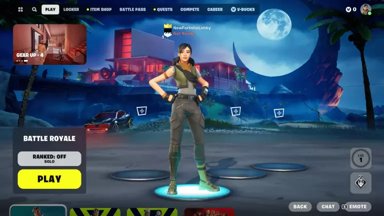 The Fortnite Lobby is the only required download for the Thin Client.