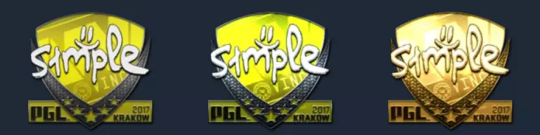 PGL Major: Krakow 2017 s1mple stickers: high grade, remarkable, and extraordinary.