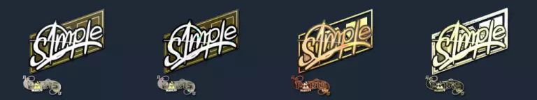BLAST Paris Major 2023 s1mple stickers: high grade, remarkable, exotic, and extraordinary.