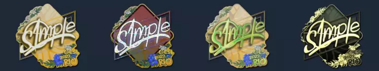 IEM Rio Major 2022 s1mple stickers: high grade, remarkable, exotic, and extraordinary.