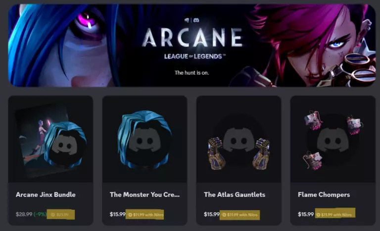 Discord's Arcane collection decreases in price when paired with Nitro