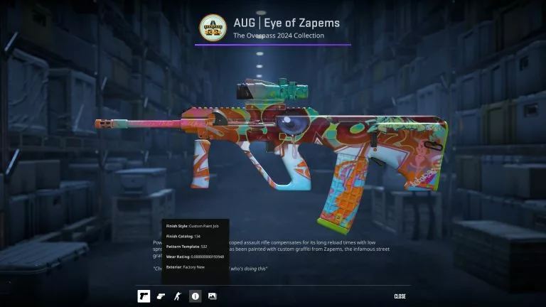AUG lowest float in CS2
