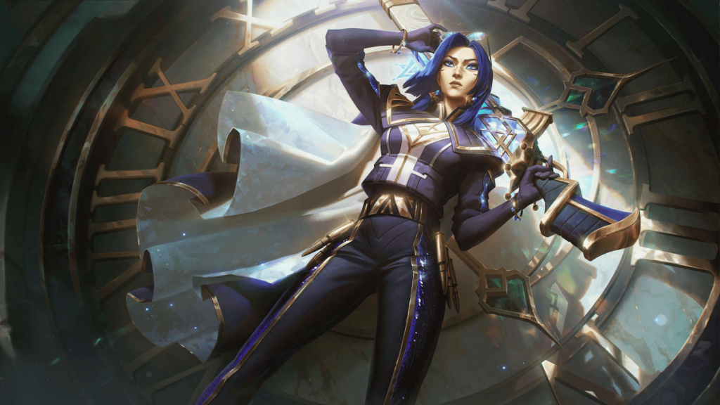 Prestige Commander Caitlyn for the Arcane special event in League of Legends.