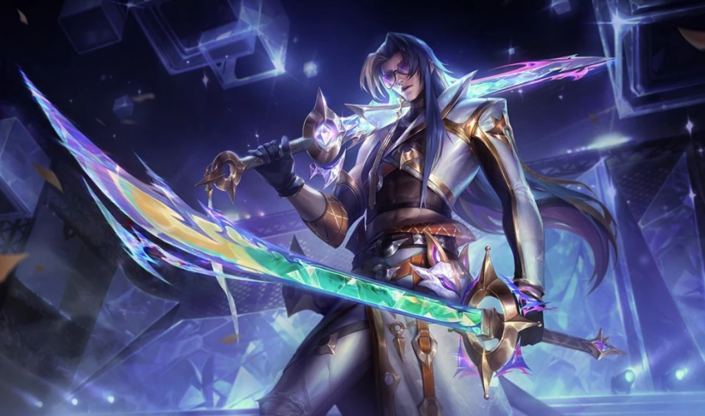 Prestige HEARTSTEEL Yone, a December mythic skin in rotation.