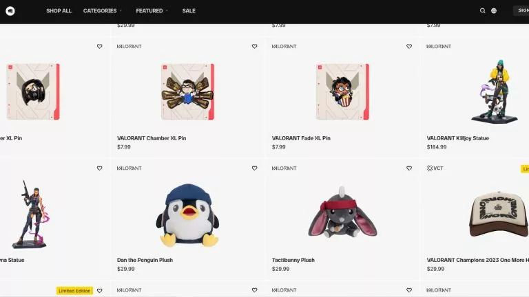 Valorant merch store