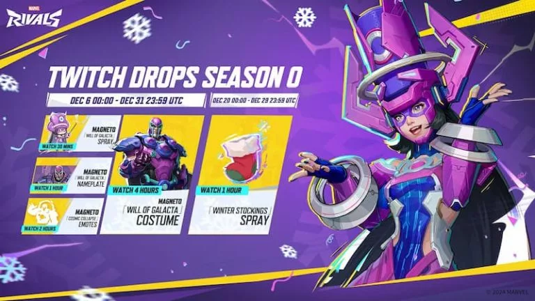 Marvel Rivals Season 0 Twitch drops