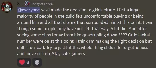 PirateSoftware gkicked OnlyFangs