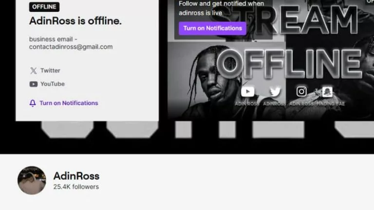 Adin Ross Twitch unban