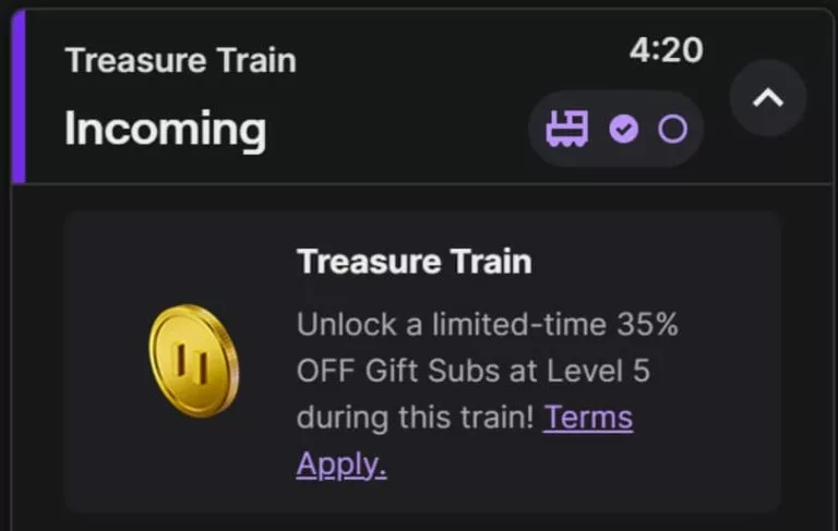 Twitch treasure train banner
