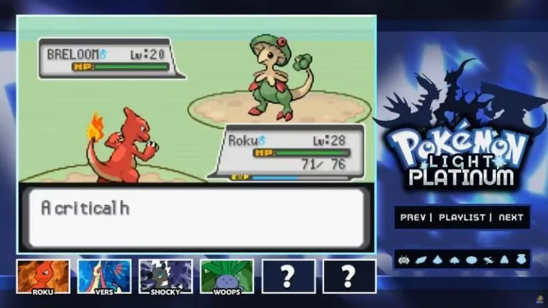 best pokemon rom hacks - pokemon light platinum