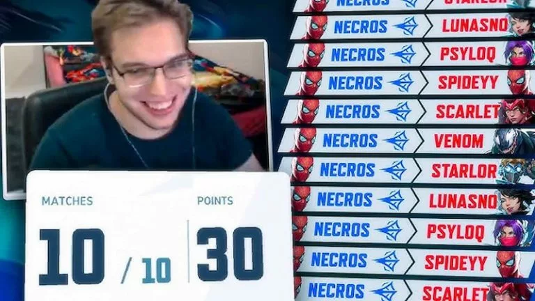 The number 1 Marvel Rivals streamer is Necros