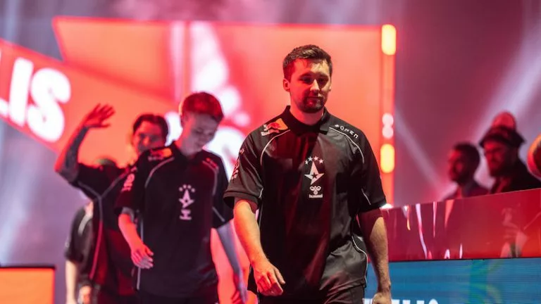 Photo taken of Astralis during PGL Astana 2025.