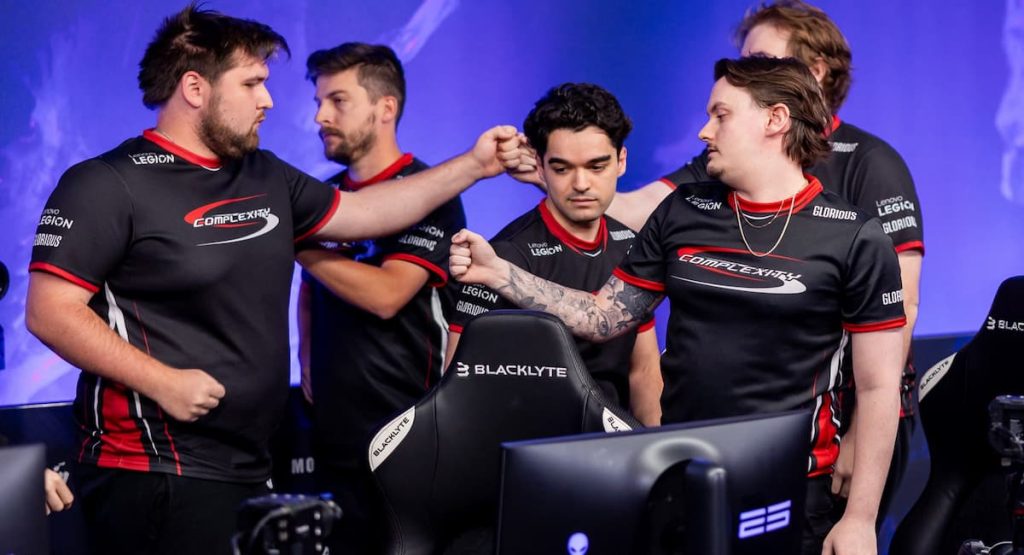 Photo taken of Complexity's CS2 team after they were eliminated from the BLAST.tv Austin Major 2025.