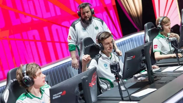 Photo taken of Falcons in the BLAST Rivals 2025 Season 2 grand finals.