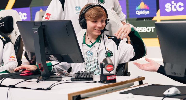 m0NESY playing CS2 for Falcons at Esports World Cup 2025.