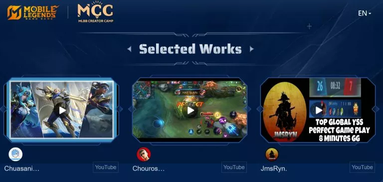 Select works from the MLBB creator camp will be featured on the website.