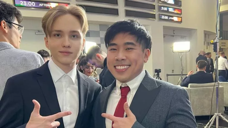 Nart Out Here and m0NESY during HLTV Awards 2024.