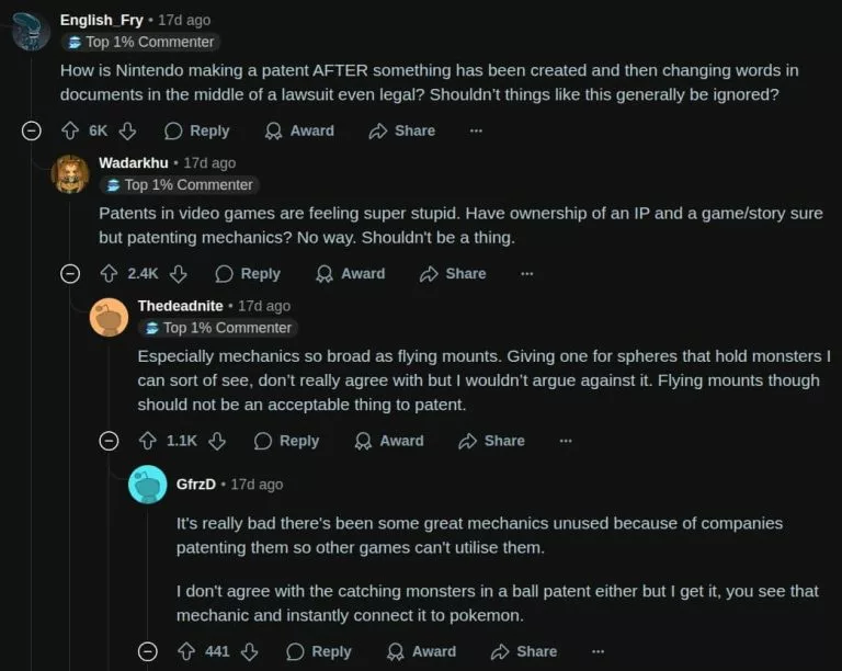 nintendo palworld lawsuit, petition, reddit
