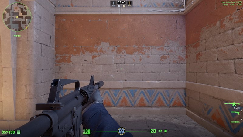 ropz's crosshair in CS2.