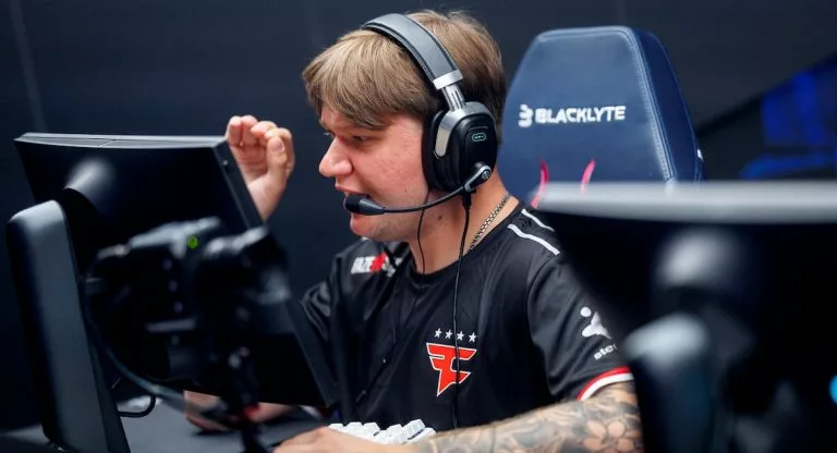 s1mple playing CS2 for FaZe at the BLAST.tv Austin Major 2025.