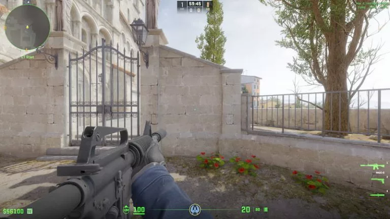 The result of s1mple's CS2 crosshair settings.