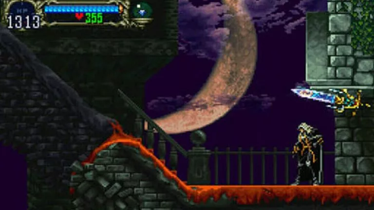 in-game screenshot of the original Castlevania game