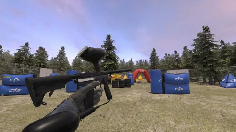 Paintball, a new CS2 game mode created by the community.
