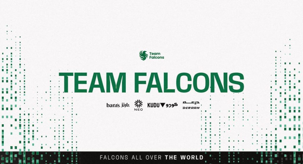 Official banner of Saudi esports organization Falcons.