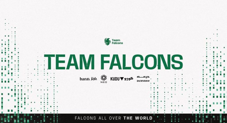 Official banner of Saudi esports organization Falcons.