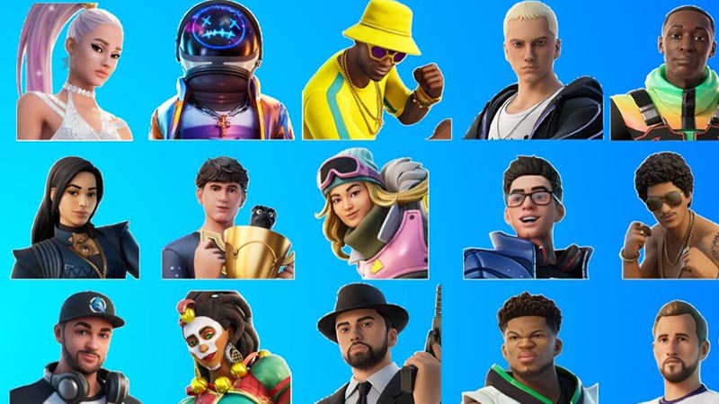 All Fortnite ICON skins in order of player usage