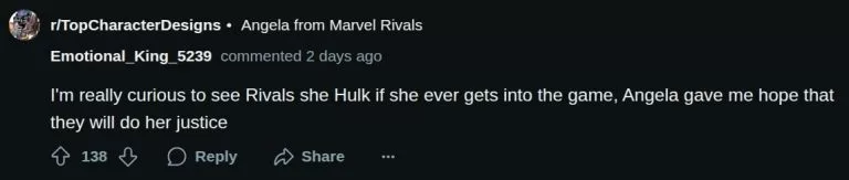 Emotional_King_5239 - hopeful that if She-Hulk is added to the game