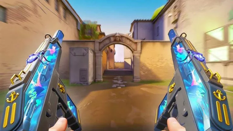 in-game screenshot of valorant, dual wielding pistols