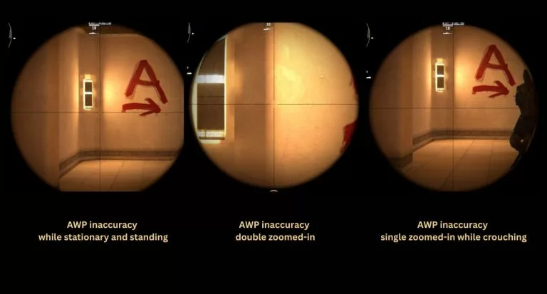 How AWP scope inaccuracy works in CS2