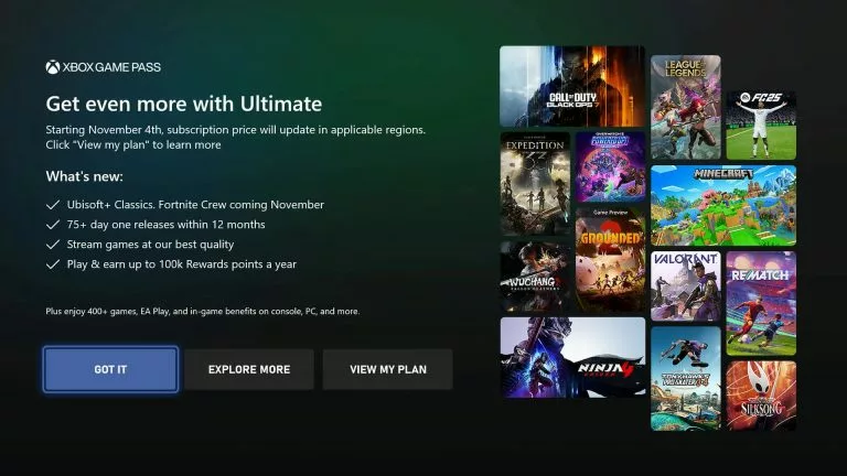 Microsoft Xbox Game Pass Price Hikes