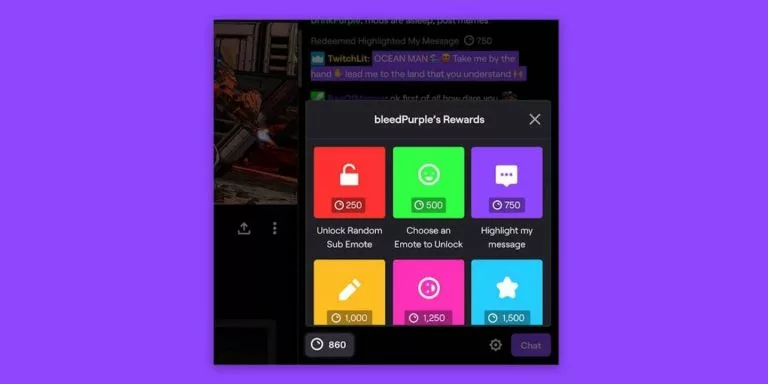 Viewers can redeem Twitch Channel Points for basic and custom streamer rewards.