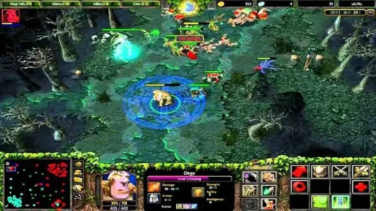 warcraft III mod, dota, defense of the ancients