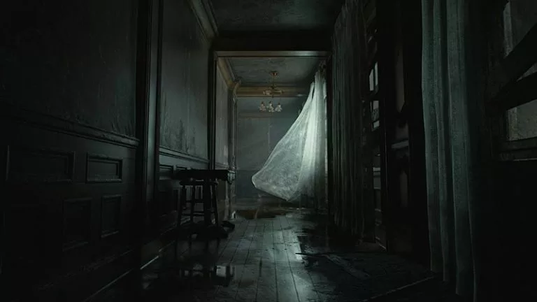 dark hallway from resident evil requiem