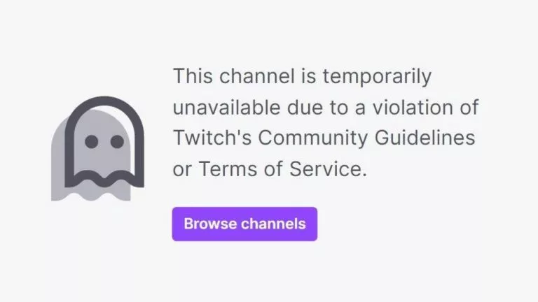 Twitch can ban channels for violating Community Agreements.