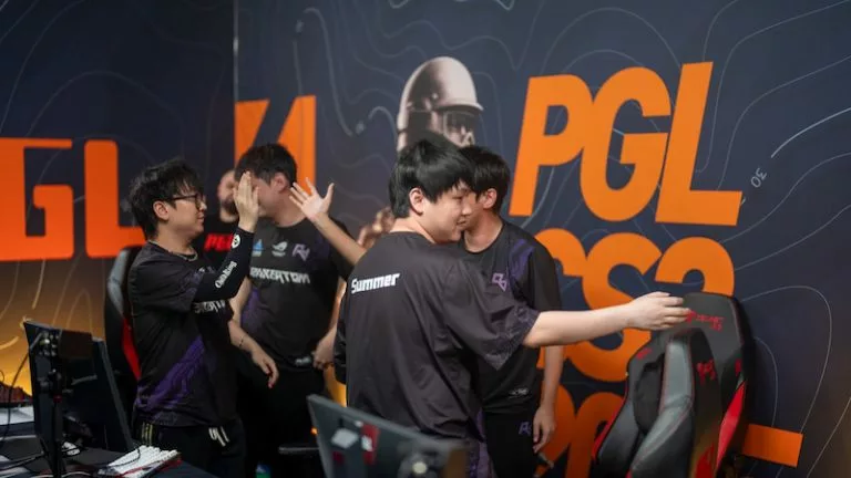 Photo of Rare Atom players during PGL Bucharest 2025.