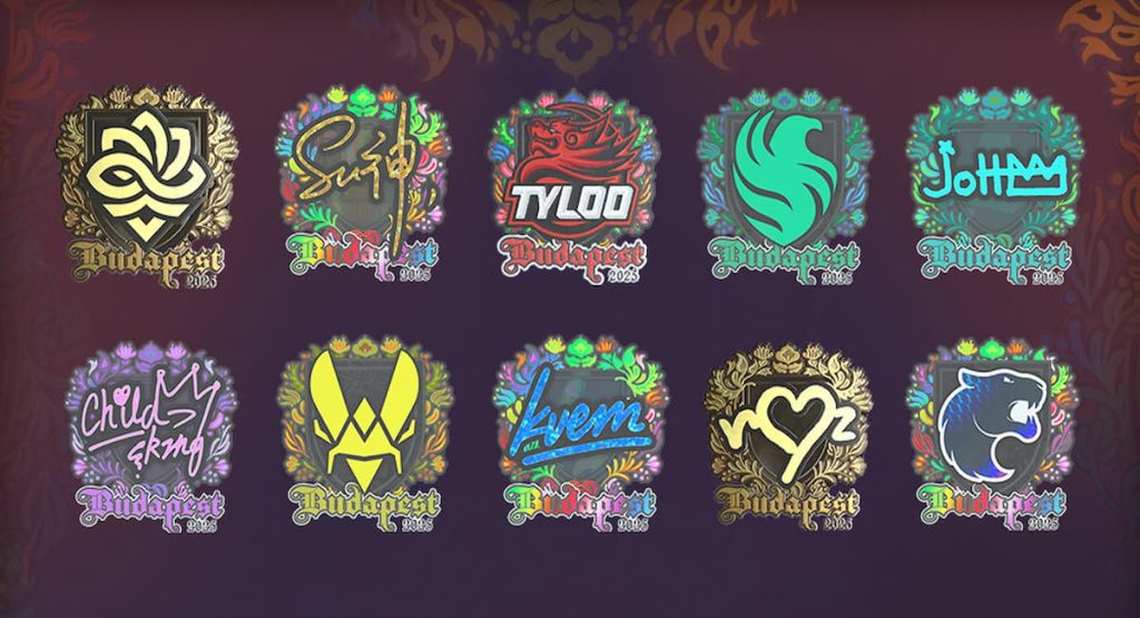 StarLadder Budapest CS2 Major 2025 stickers.