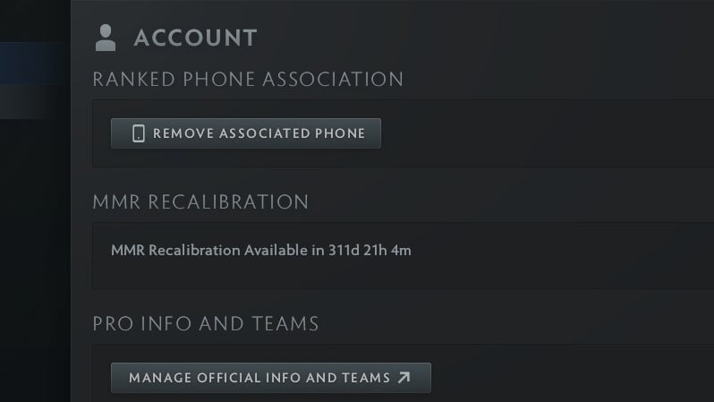 a screenshot showing the MMR recalibration