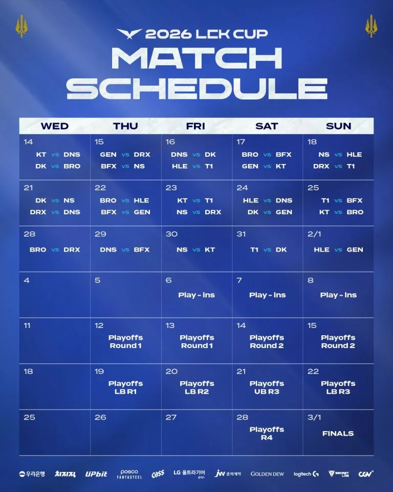 LCK Cup schedule