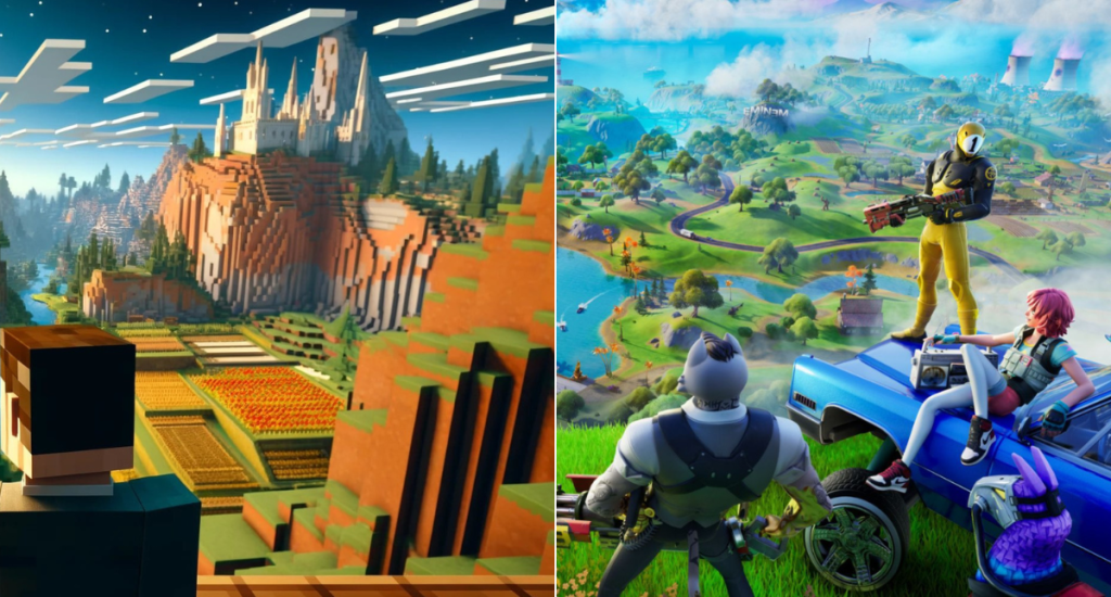 fortnite and minecraft