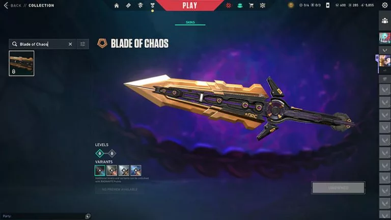 blade of chaos valorant