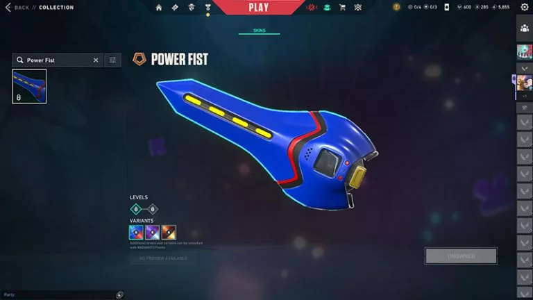 power fist valorant knife skin