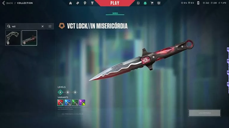 vct lock//in misericordia valorant knife skin