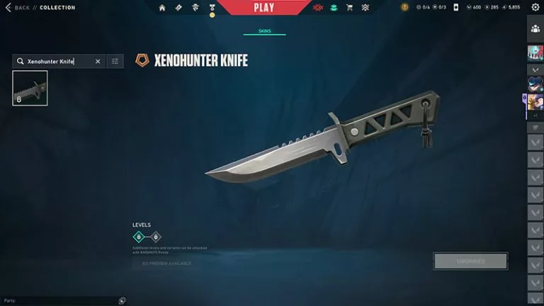 xenohunter knife valorant