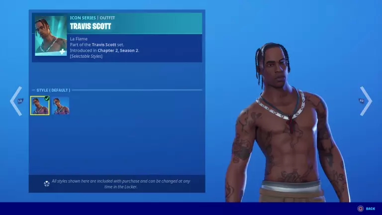 TRAVIS SCOTT Fortnite Skin