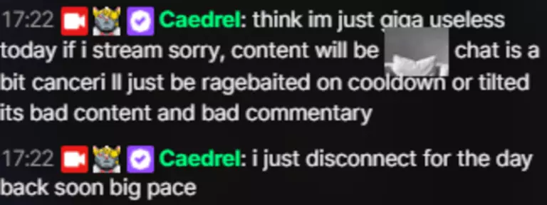 ceadrel chat before leaving