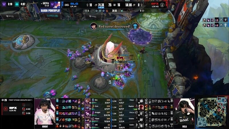LoL series with the most kills: BLG vs BFX